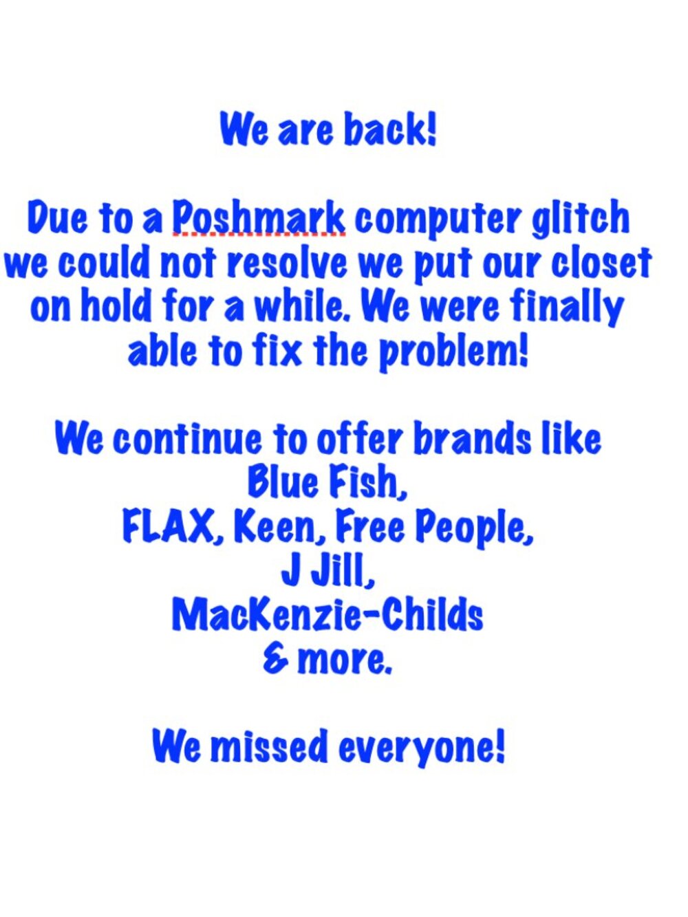 Back to selling!